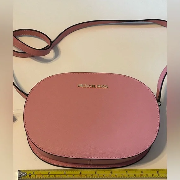 NWT MICHAEL KORS Jet Set Travel Primrose Medium Leather Crossbody Bag - Picture 5 of 9